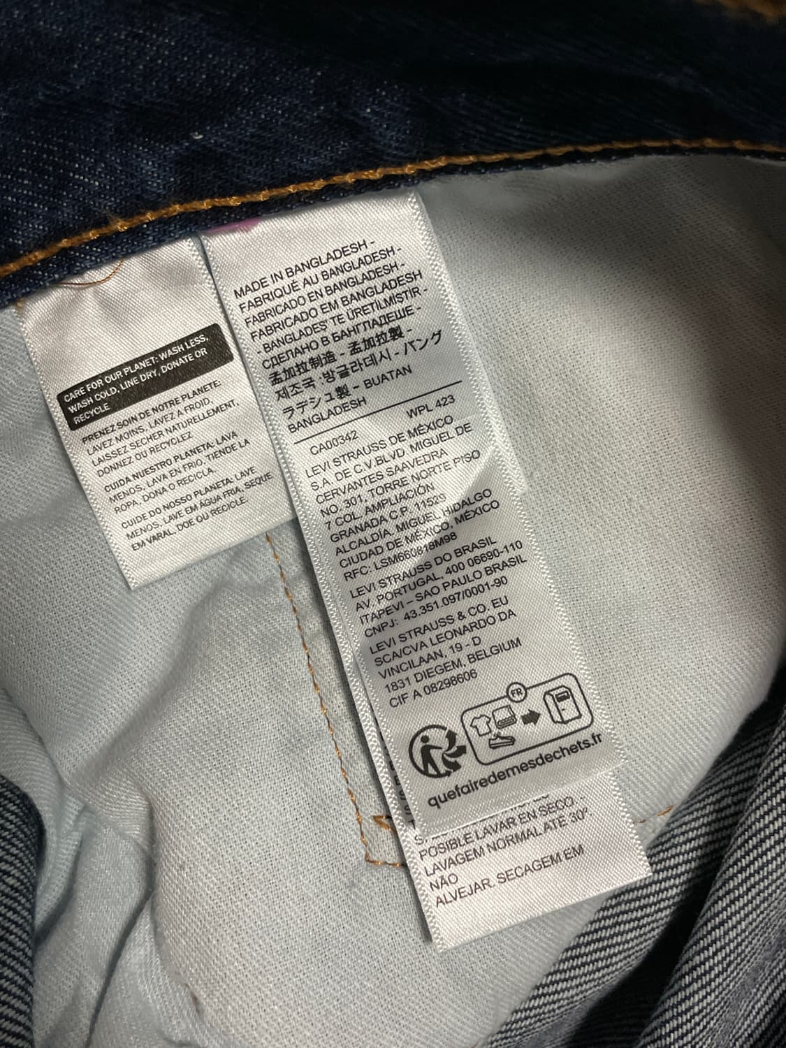 [34X32] 리바이스 555 96 릴랙스 스트레이트 핏 데님 팬츠 상품이미지8