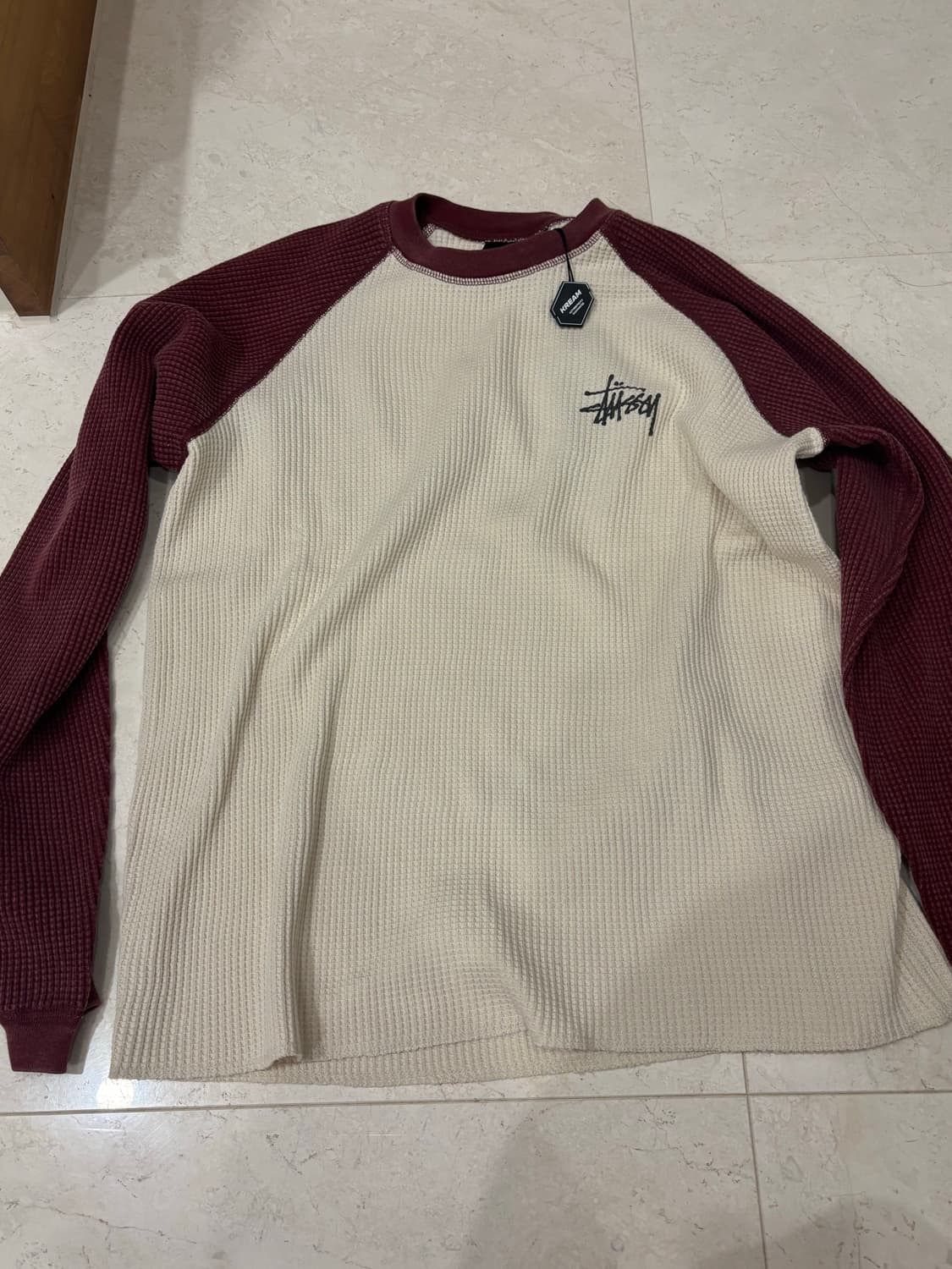 스투시 써멀 투톤 롱슬리브 오프화이트 상품이미지1