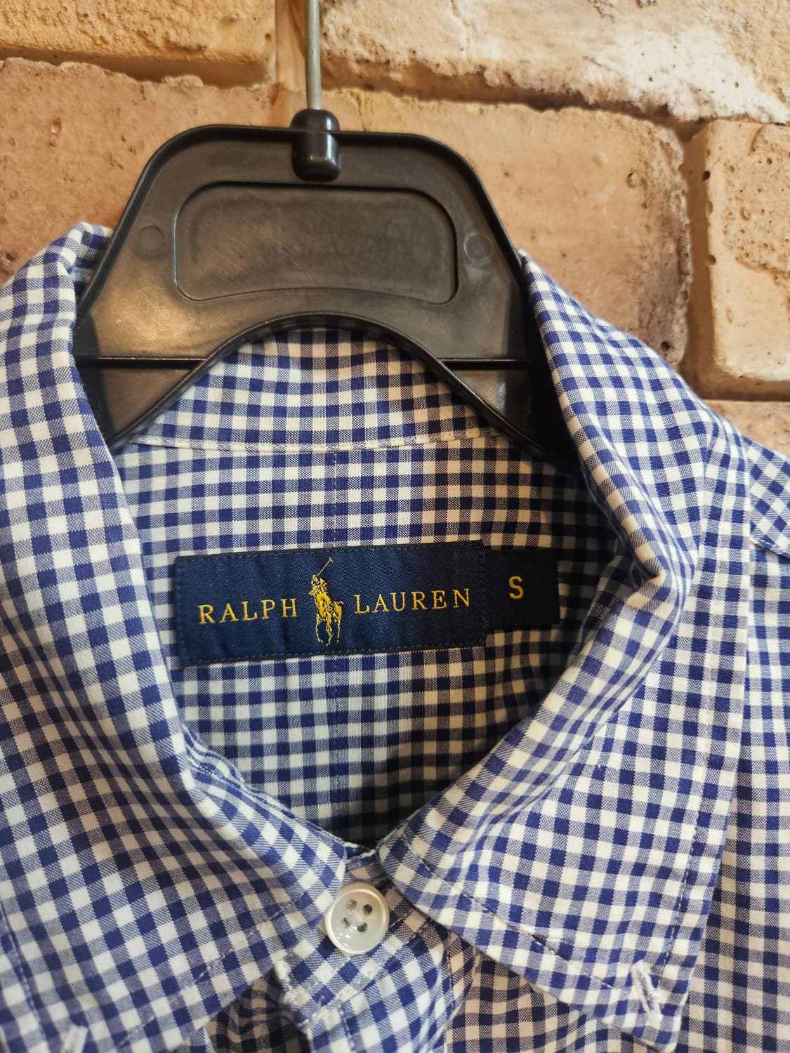랄프로렌 깅엄체크 셔츠 S 상품이미지3