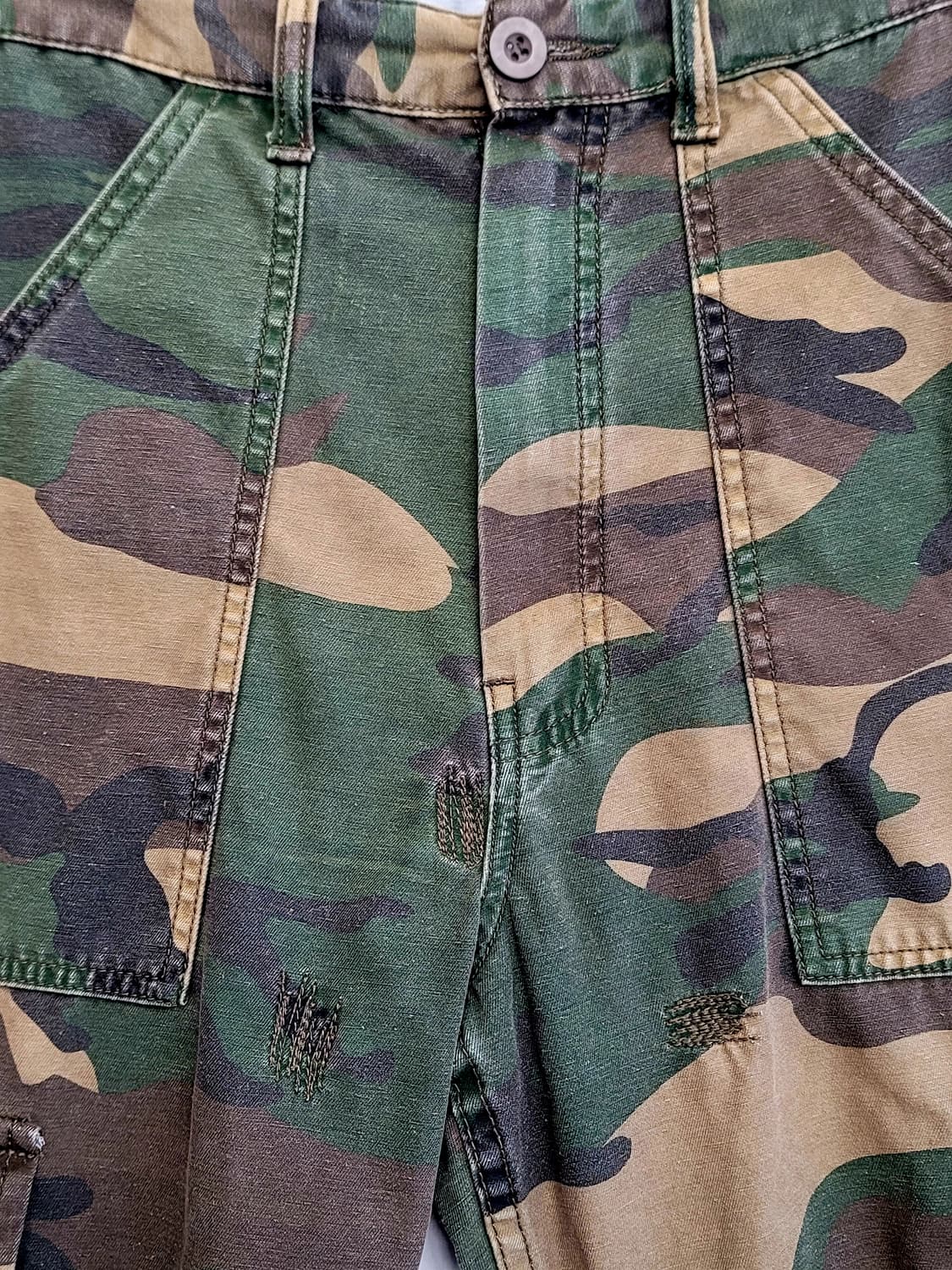아티네로(ARTINERO) 빈티지 카모 밀리터리 하프팬츠(반바지) 판매 상품이미지5
