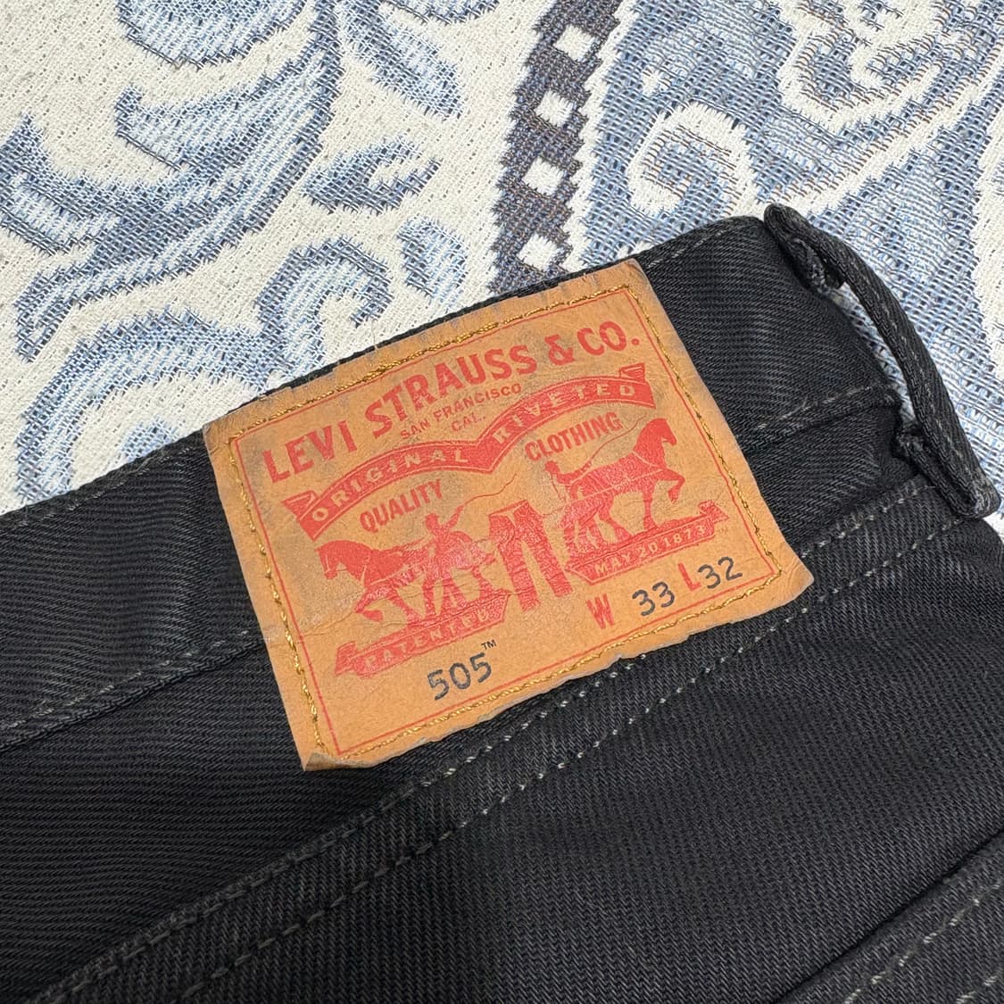 Levi’s 505 블랙진 W33 L32 상품이미지5