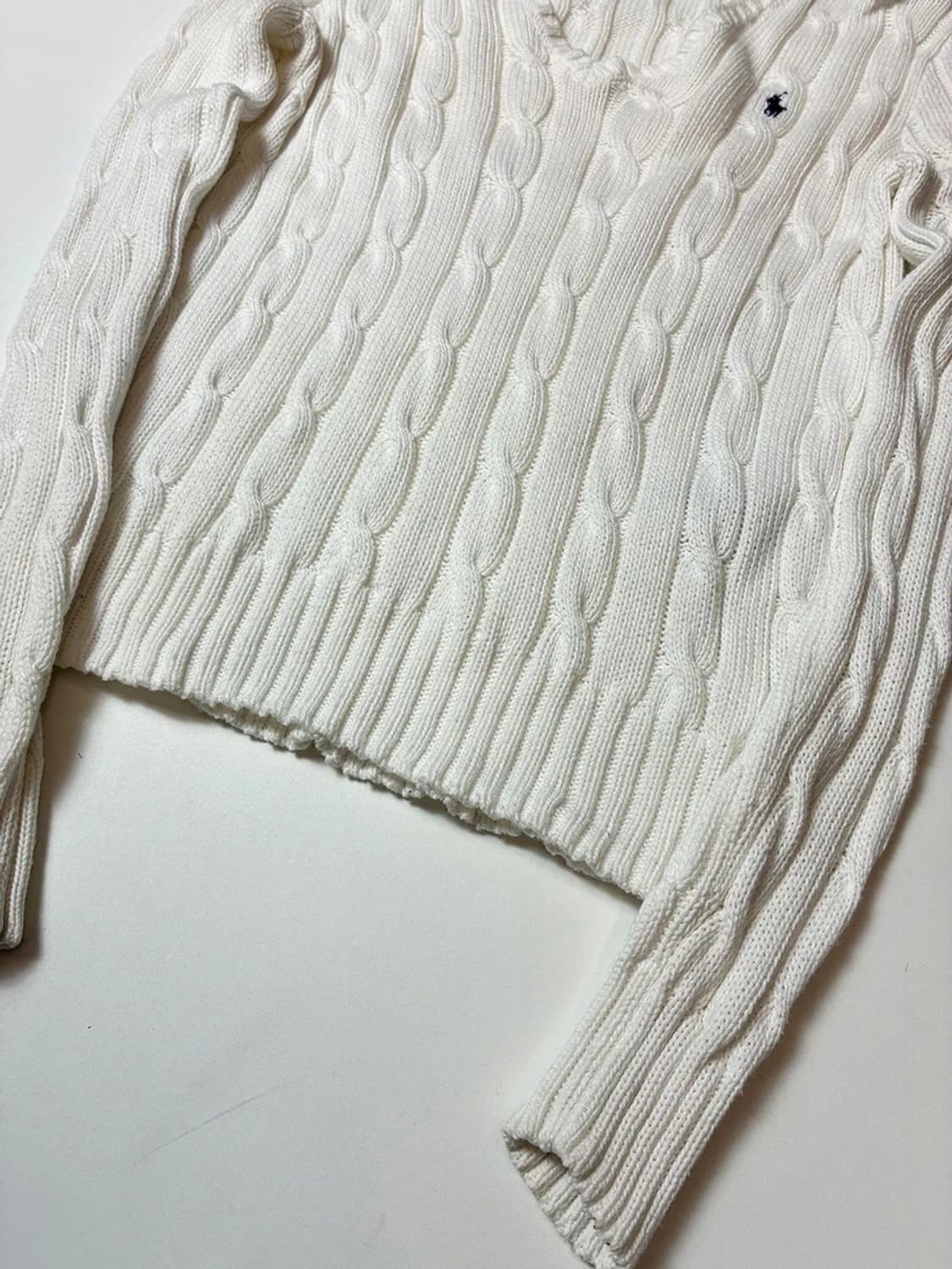 폴로 랄프로렌 화이트 탭 신형 꽈배기 니트 PN8120 상품이미지4