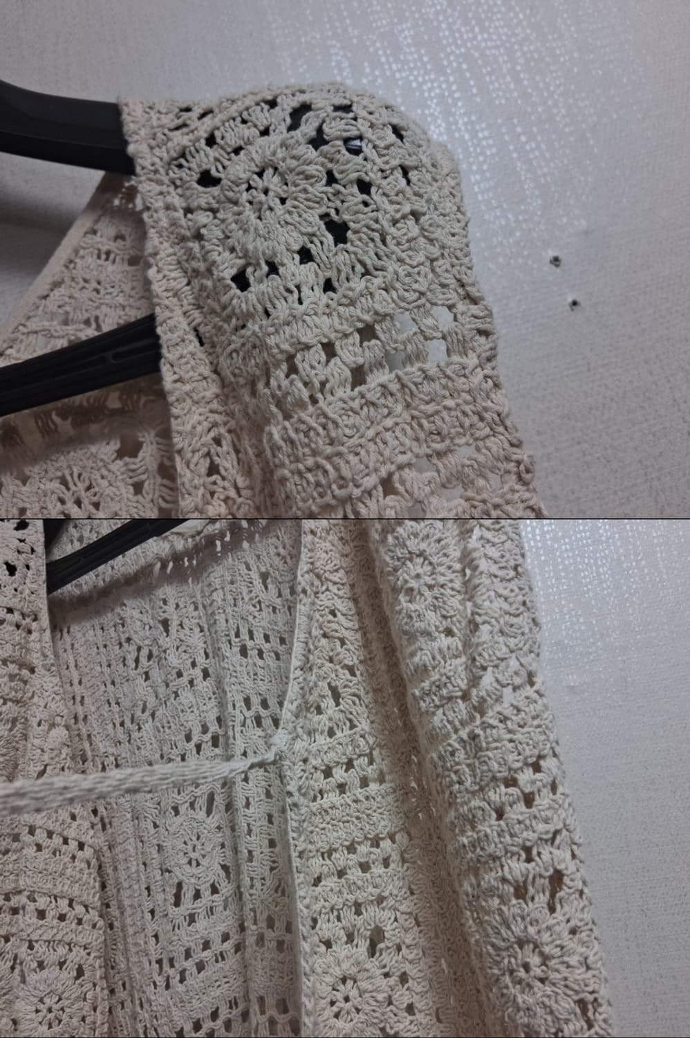 일본 로리즈팜 광목베이지 면실뜨게 롱베스트 프리  상품이미지5