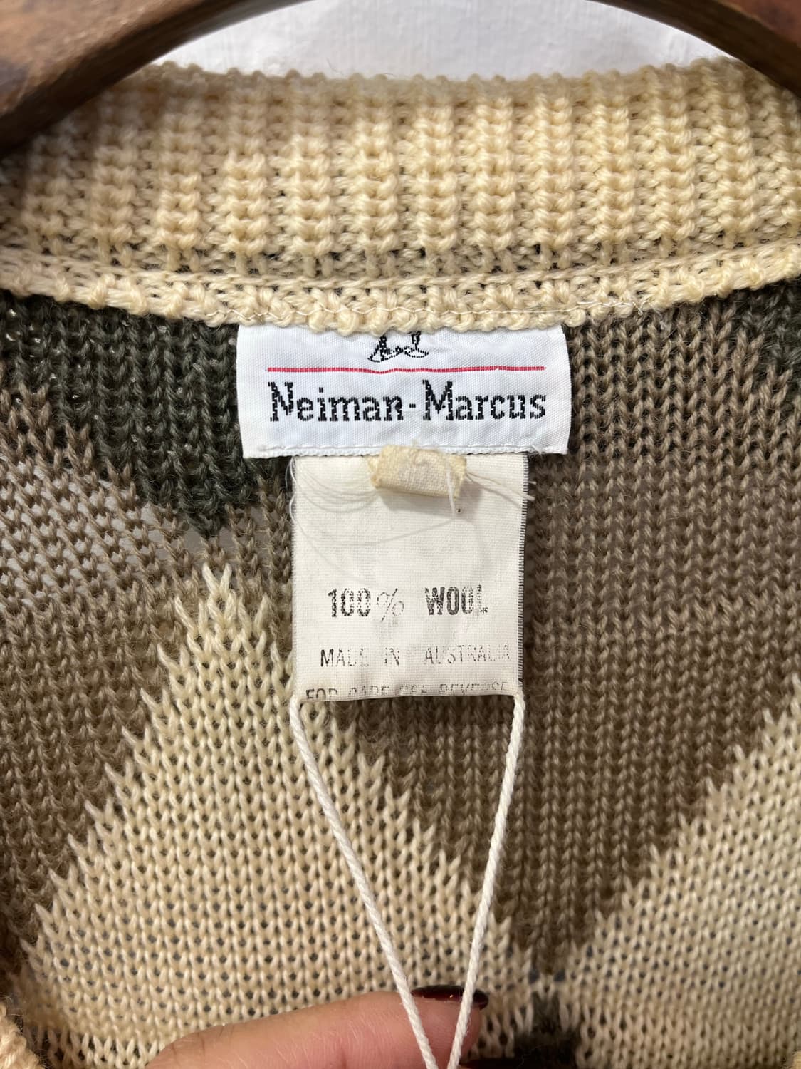 Neiman Marcus 빈티지 울 가디건 상품이미지4