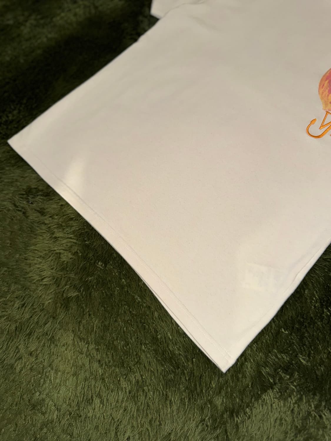 [S] JW 앤더슨 21ss 피치 엠브로더리 로고 티셔츠 오트밀 상품이미지5