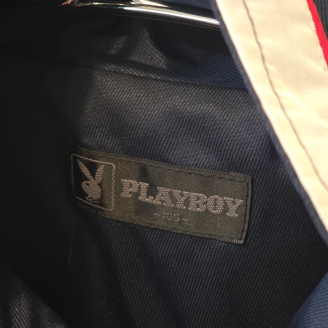 플레이 보이 네이비 배색 오버핏 바람막이 자켓 상품이미지9