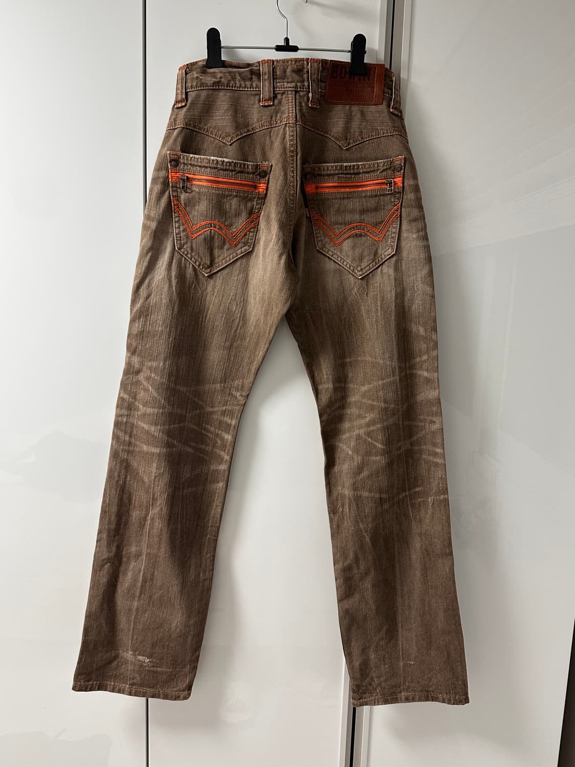 EDWIN 오렌지 스티치 브라운 데님 팬츠 상품이미지4