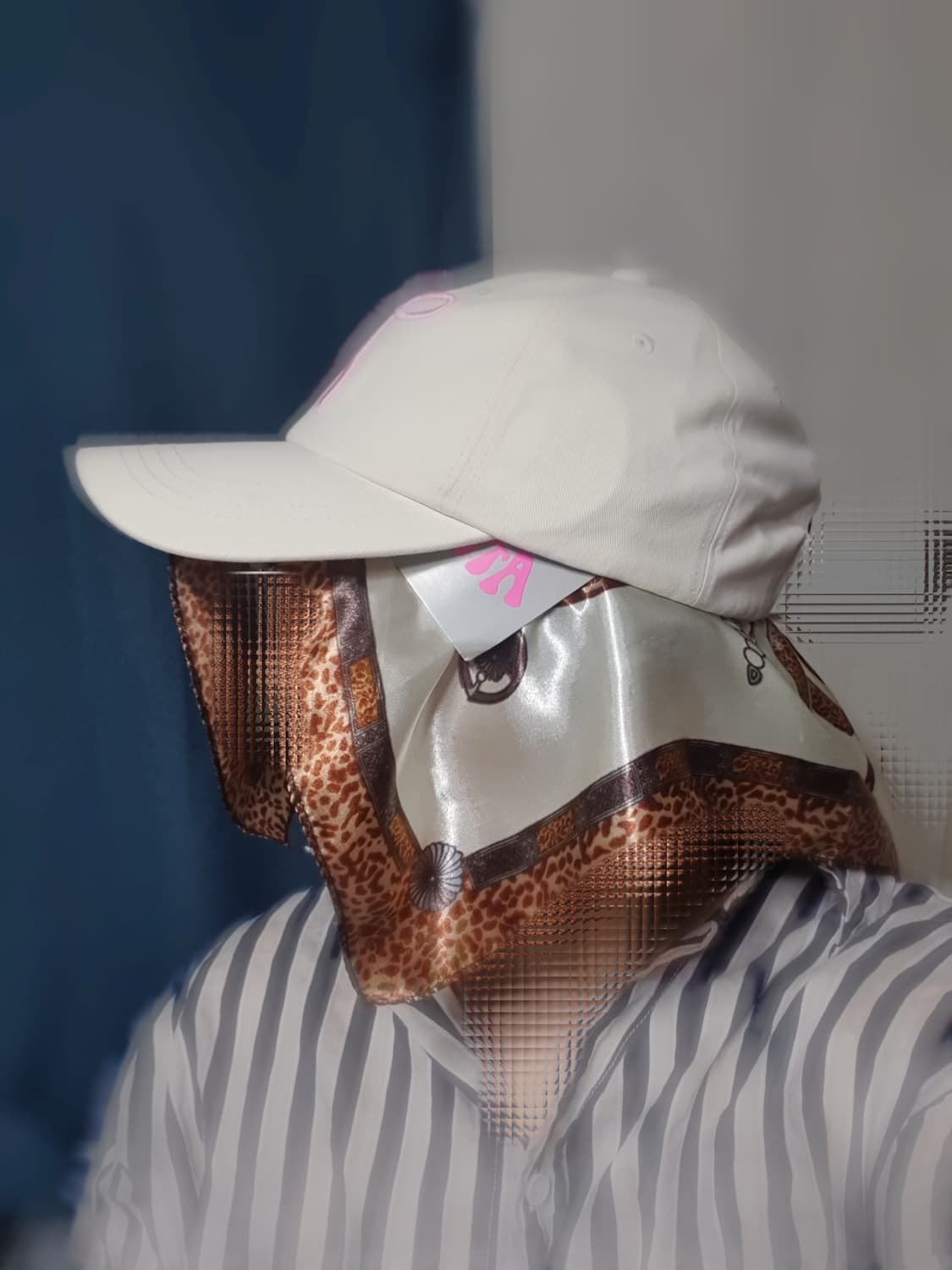 크림베이지 핑크 레터링 프루타 리본 볼캡 모자  상품이미지10