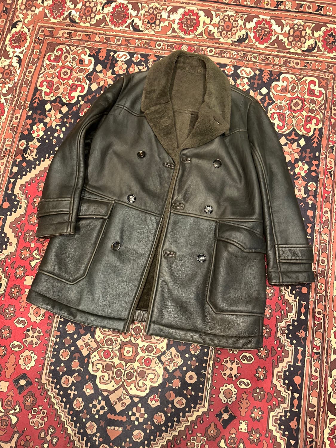 ( L-XL ) 가죽코트 가죽카코트 워크웨어 밀리터리 아메카지 가죽자켓 상품이미지6