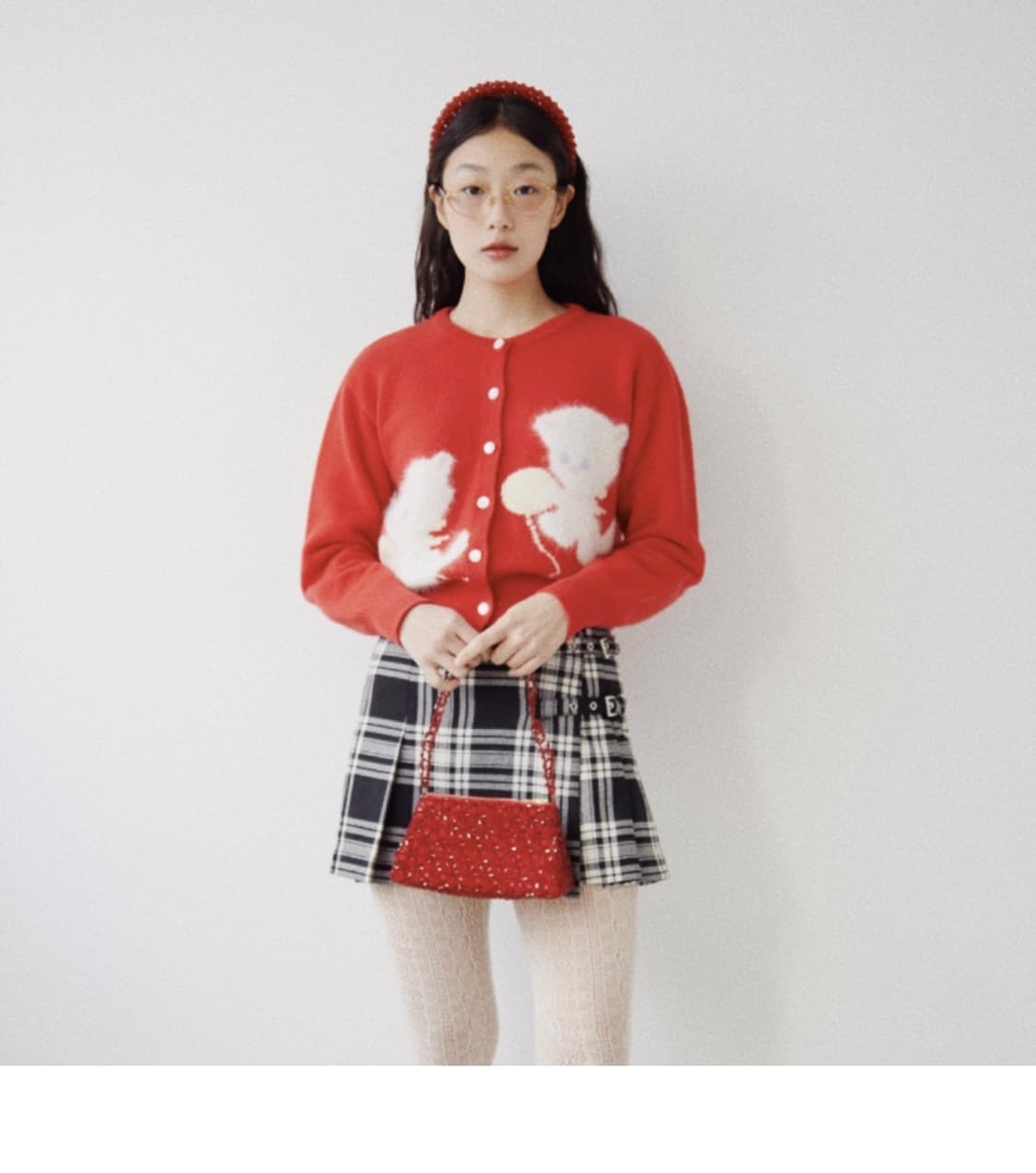 졸리레이드 가디건 레드 상품이미지2