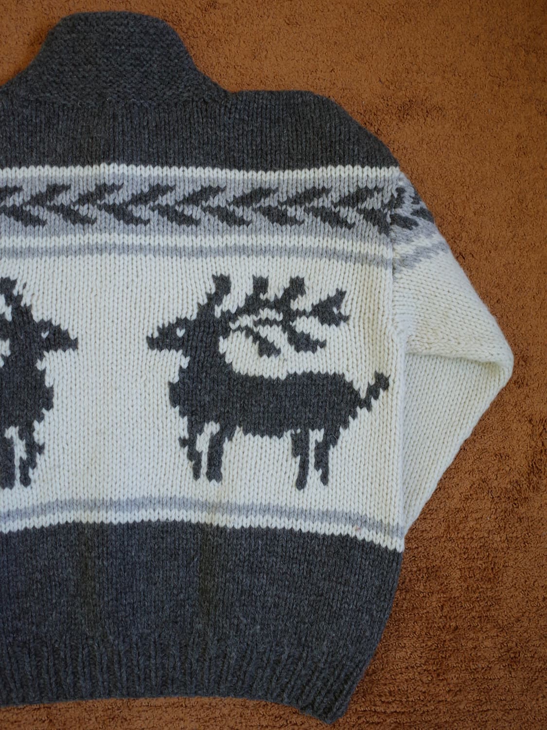 빈티지 헤비울 코위찬 니트 상품이미지5