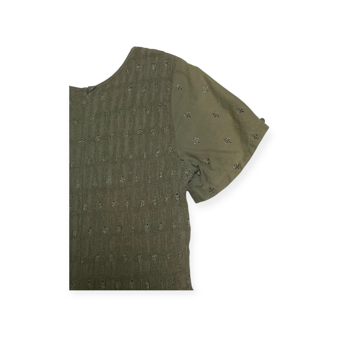 플라워 펀칭 스모크 원피스 상품이미지5