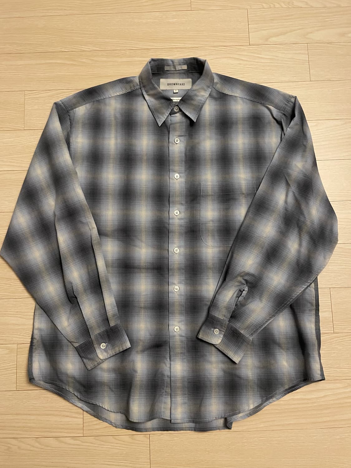 [3] 브라운야드 스테디셔츠 블루체크 상품이미지1