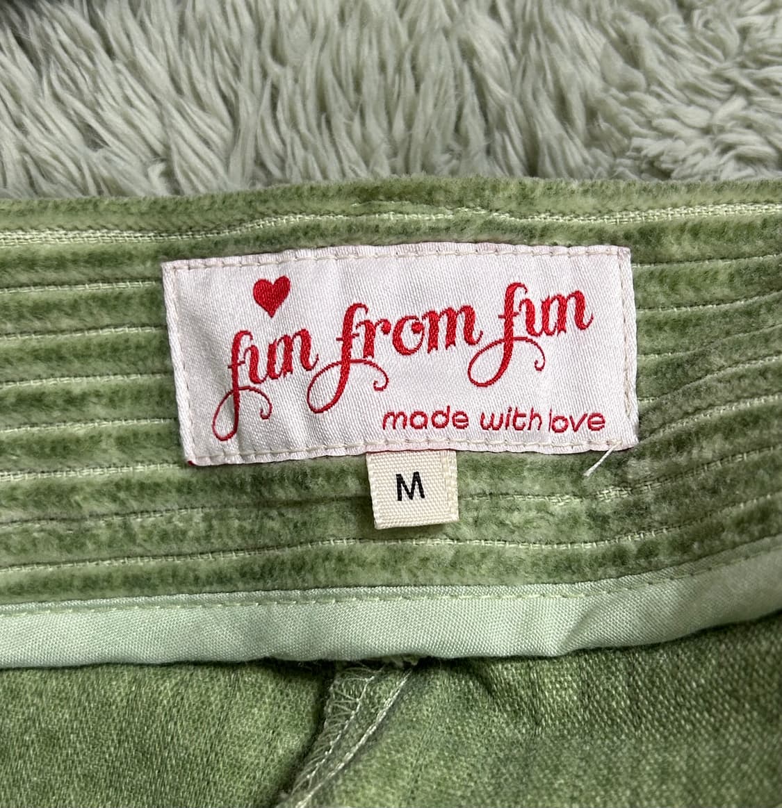 {정가 13.8 새상품} 펀프롬펀 하트 포켓 코듀로이 바지 팬츠 M 상품이미지6