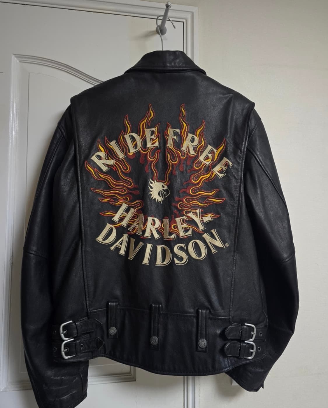할리데이비슨 플레임 소가죽 레더 자켓 상품이미지1