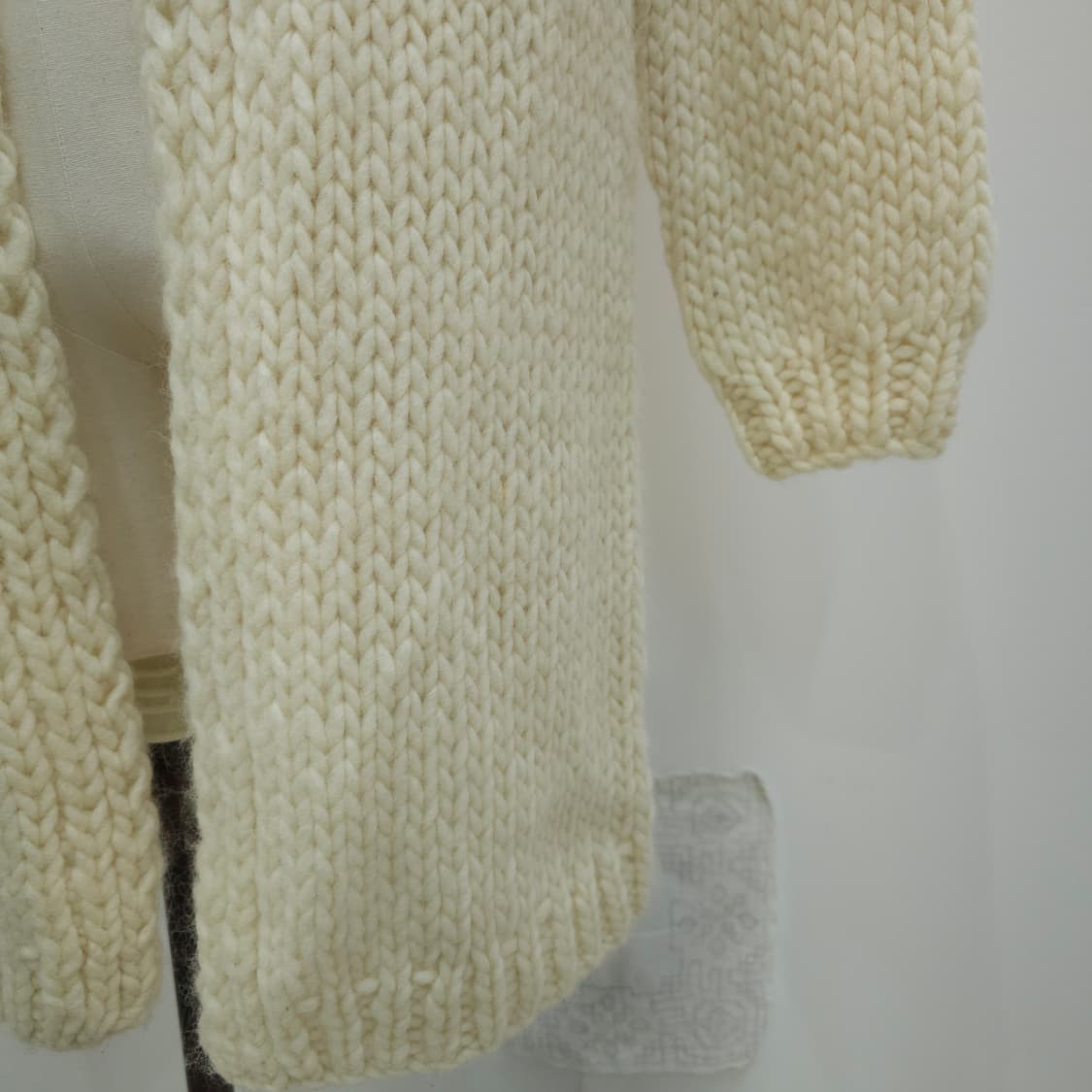 무인양품 MUJI 울 100% 핸드메이드 롱가디건 상품이미지6