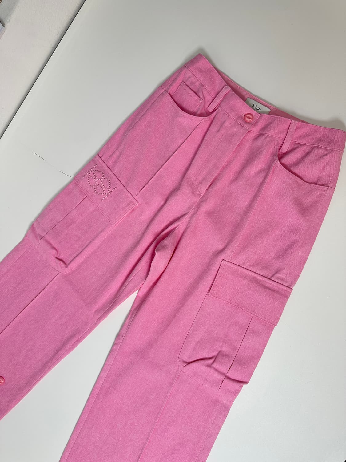 기준 카고 로고  와이드 팬츠 M 상품이미지1