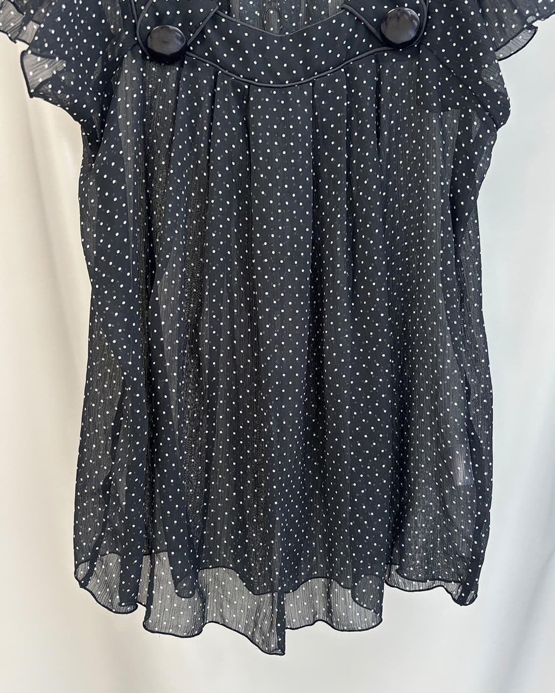 CLEF DE SOL see-through mini dot blouse 상품이미지3
