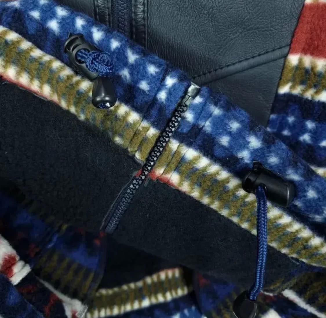 램스킨 양가죽 에스닉 패턴 플리스 쉐르파 자켓 상품이미지6