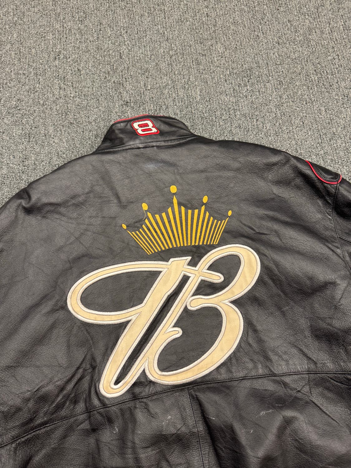 XL)제프 해밀턴 빈티지 버드와이저 레더 레이싱 자켓 상품이미지7