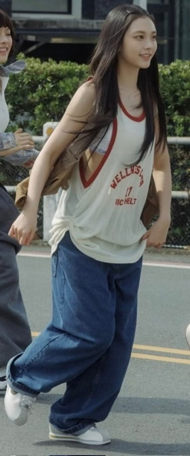 [L] 비에스래빗 미드90 배기 데님 딥블루 상품이미지5