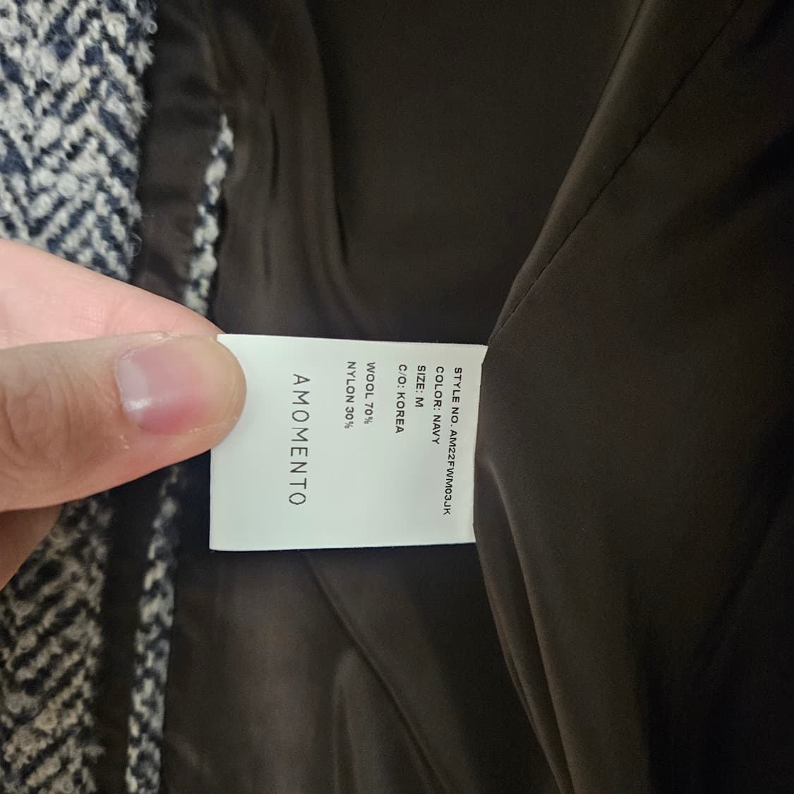 AMOMENTO 아모멘토 / 오버사이즈드 자켓 / M 상품이미지3