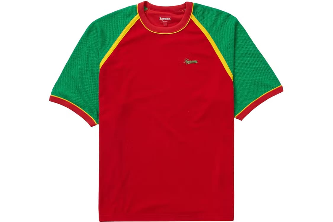 [L] 슈프림 23SS 테리 래글런 티셔츠 레드 상품이미지1