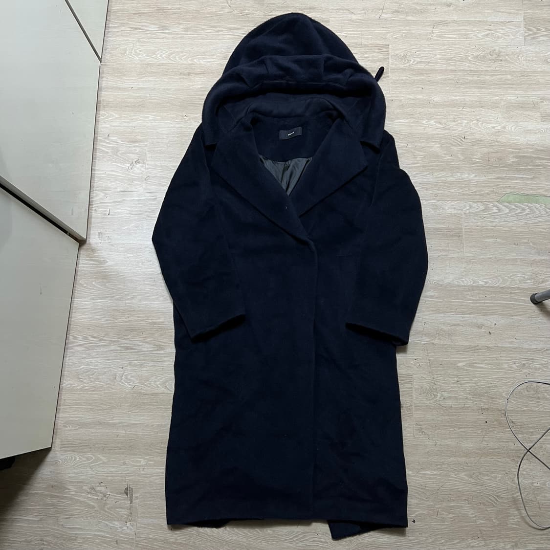 한섬 시스템 여성 알파카 후드 코트 [다크 네이비] 82-94-160 상품이미지1