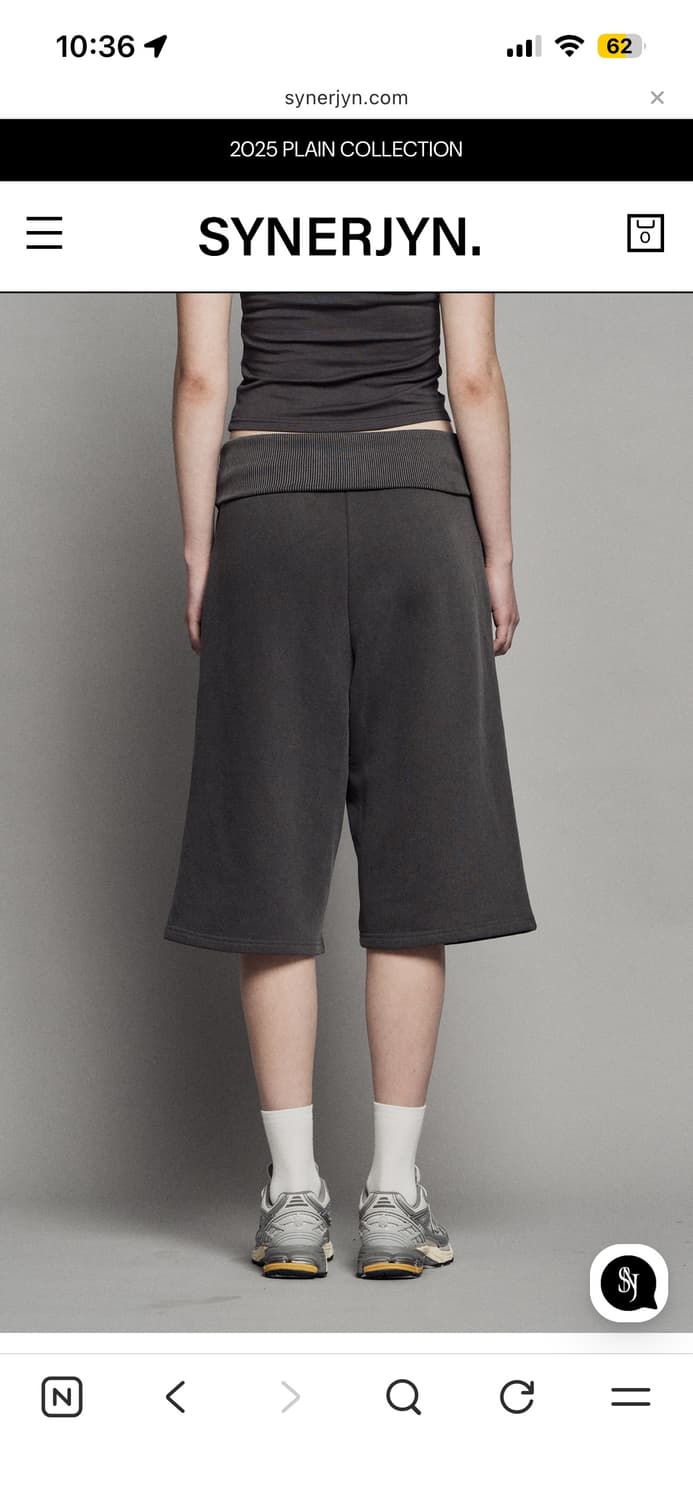 시너진 플레인 폴드 버뮤다 쇼츠 차콜 상품이미지2