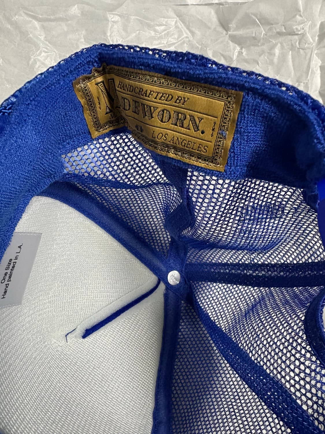 [F] Madeworn 메이드원 롤링스톤즈 트러커 캡 블루 (새 상품) 상품이미지4