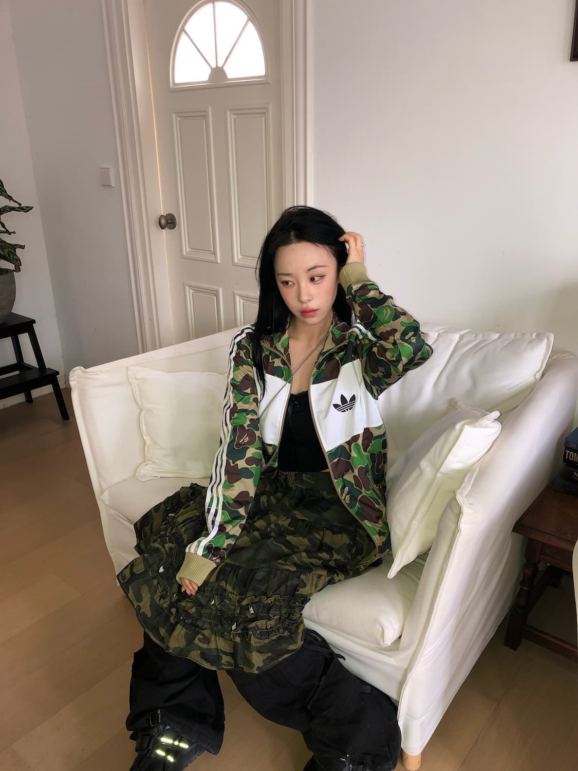 베이프 x 아디다스 녹계 져지 상품이미지1