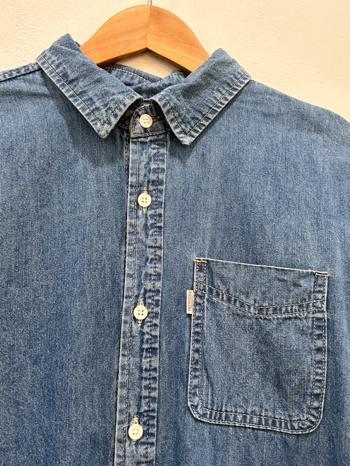 트루릴리젼 포켓 데님 셔츠 청남방 95 상품이미지2