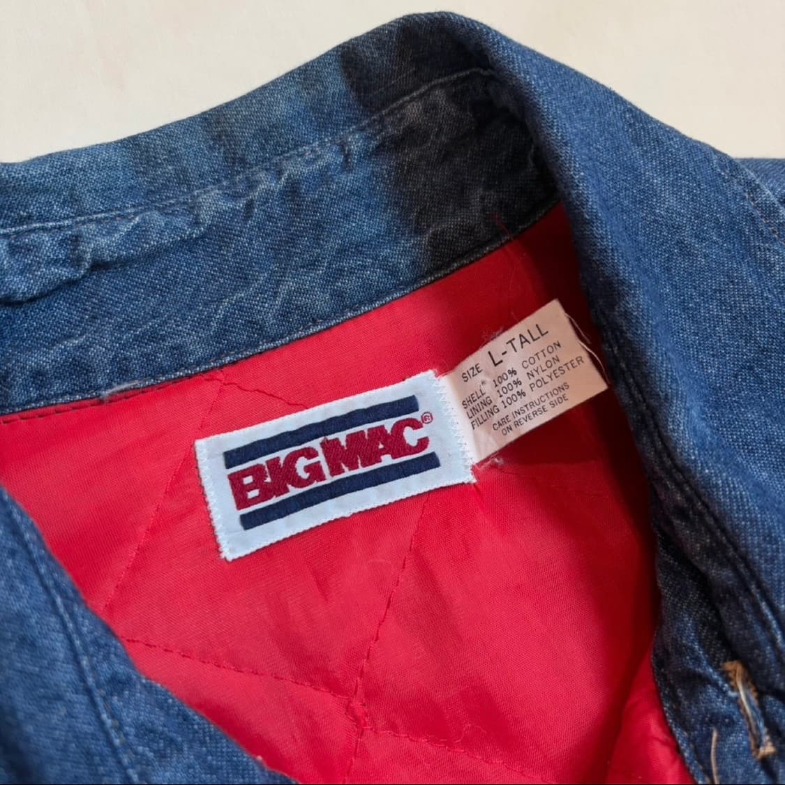 [L/107] 80s USA BIG MAC 웨스턴 데님 셔츠 상품이미지3