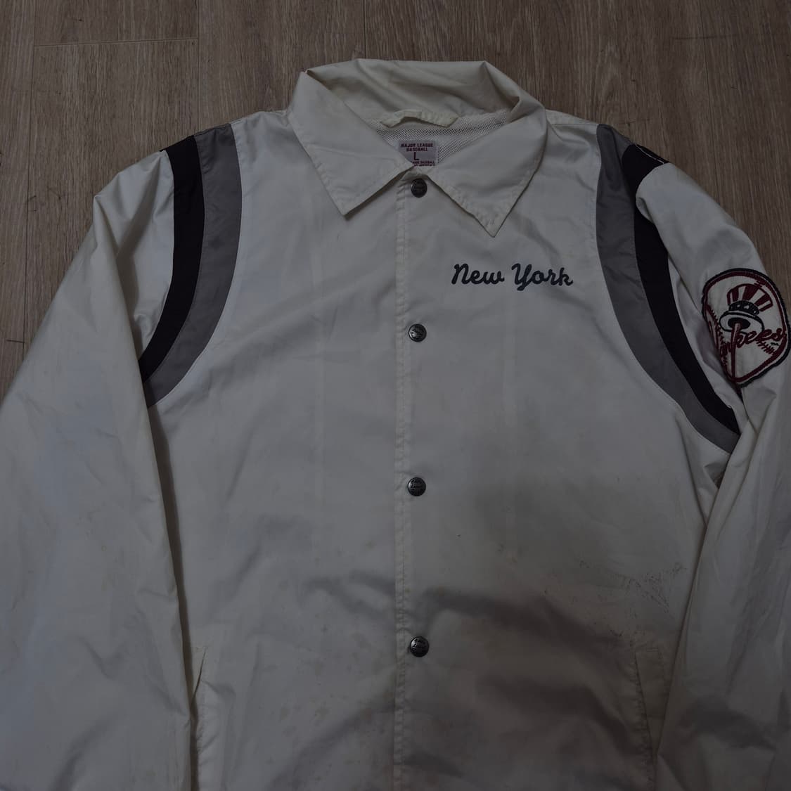 MLB 뉴욕양키스 로고 와펜 바람막이 코치자켓 L(100) 상품이미지2