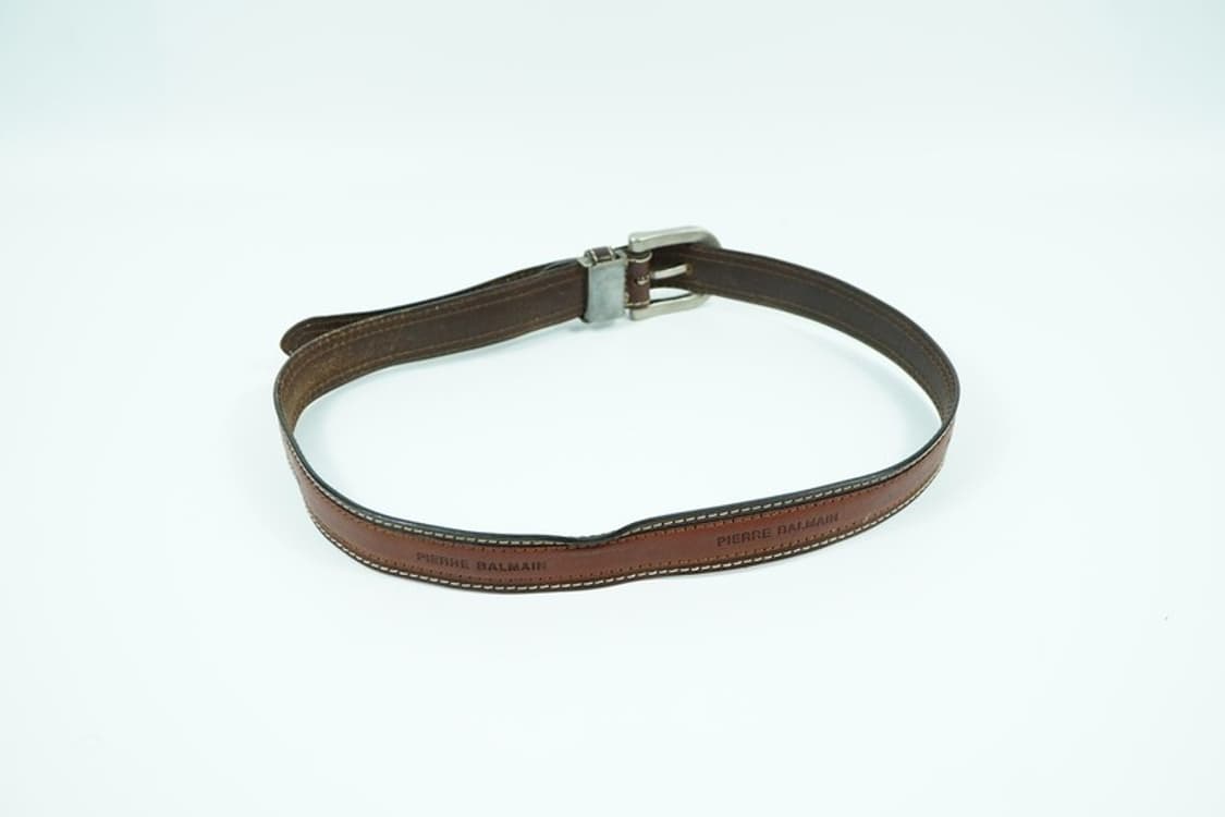 피에르발망 클래식 스티치 빈티지 가죽 벨트 상품이미지4