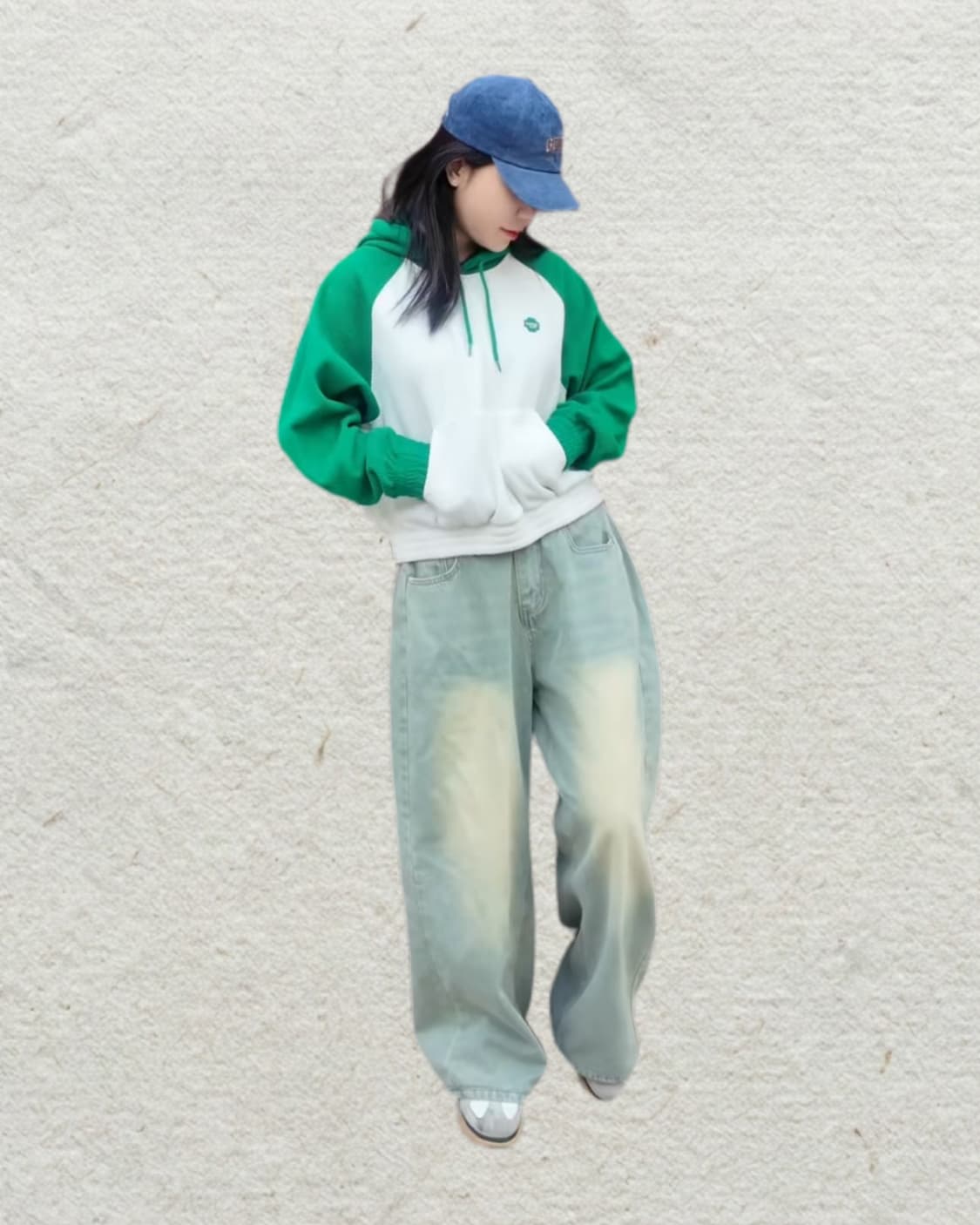 커버낫 컬러블록 크롭 후드 상품이미지2