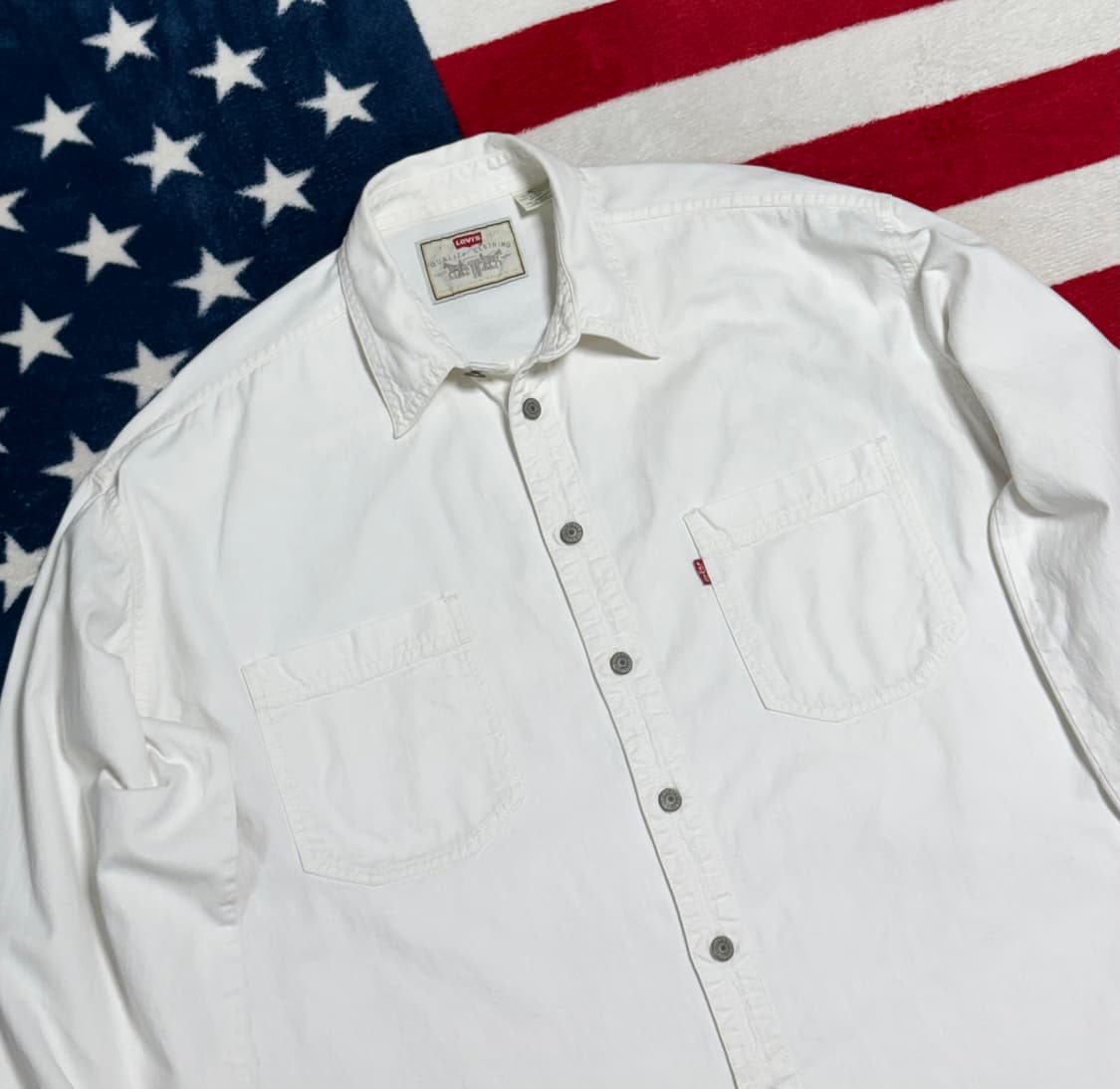리바이스 아이보리 데님 워크셔츠 Levi’s Work Shirt [XL] 상품이미지4