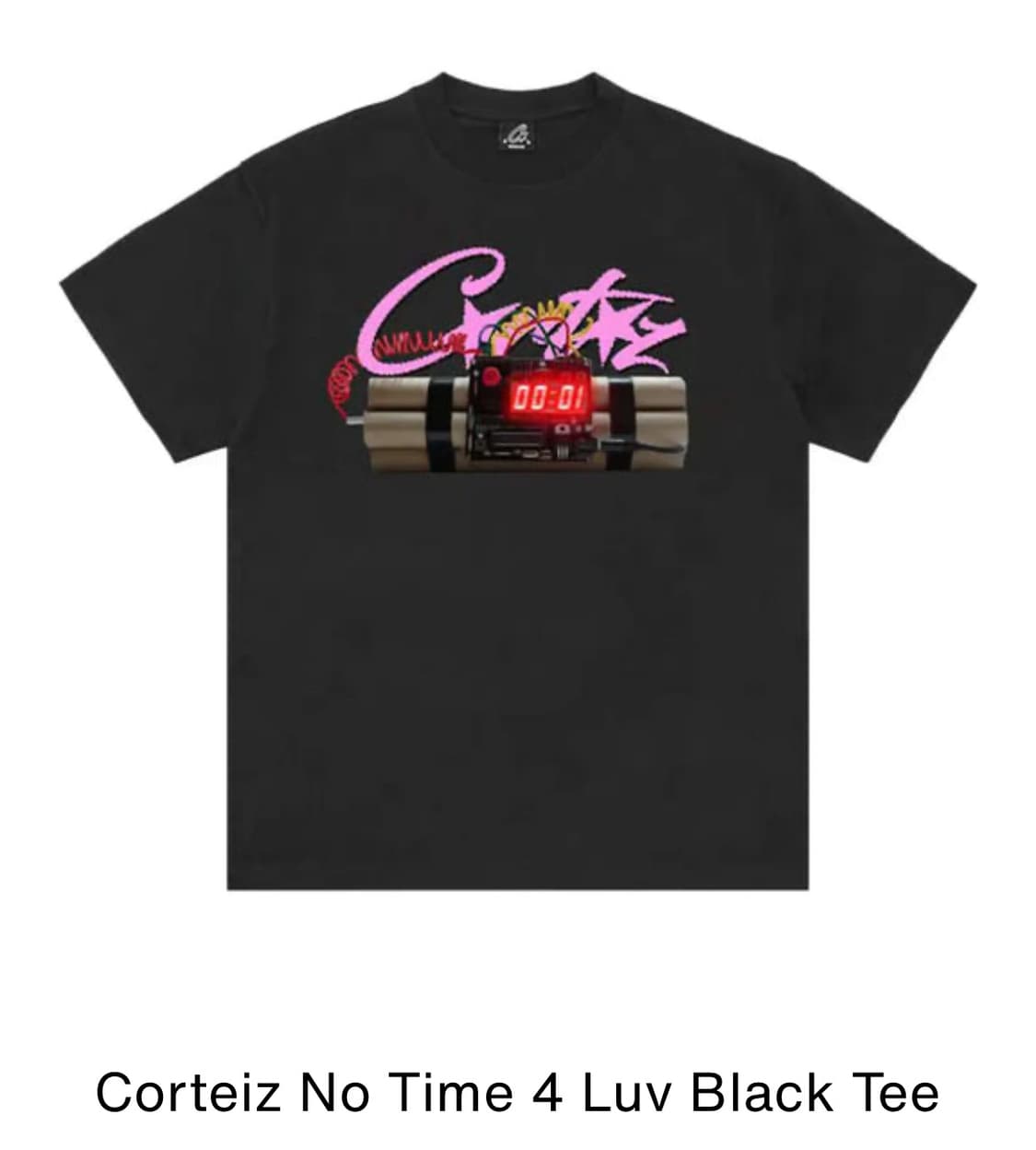 corteiz no time 4 luv t shirt black 상품이미지1