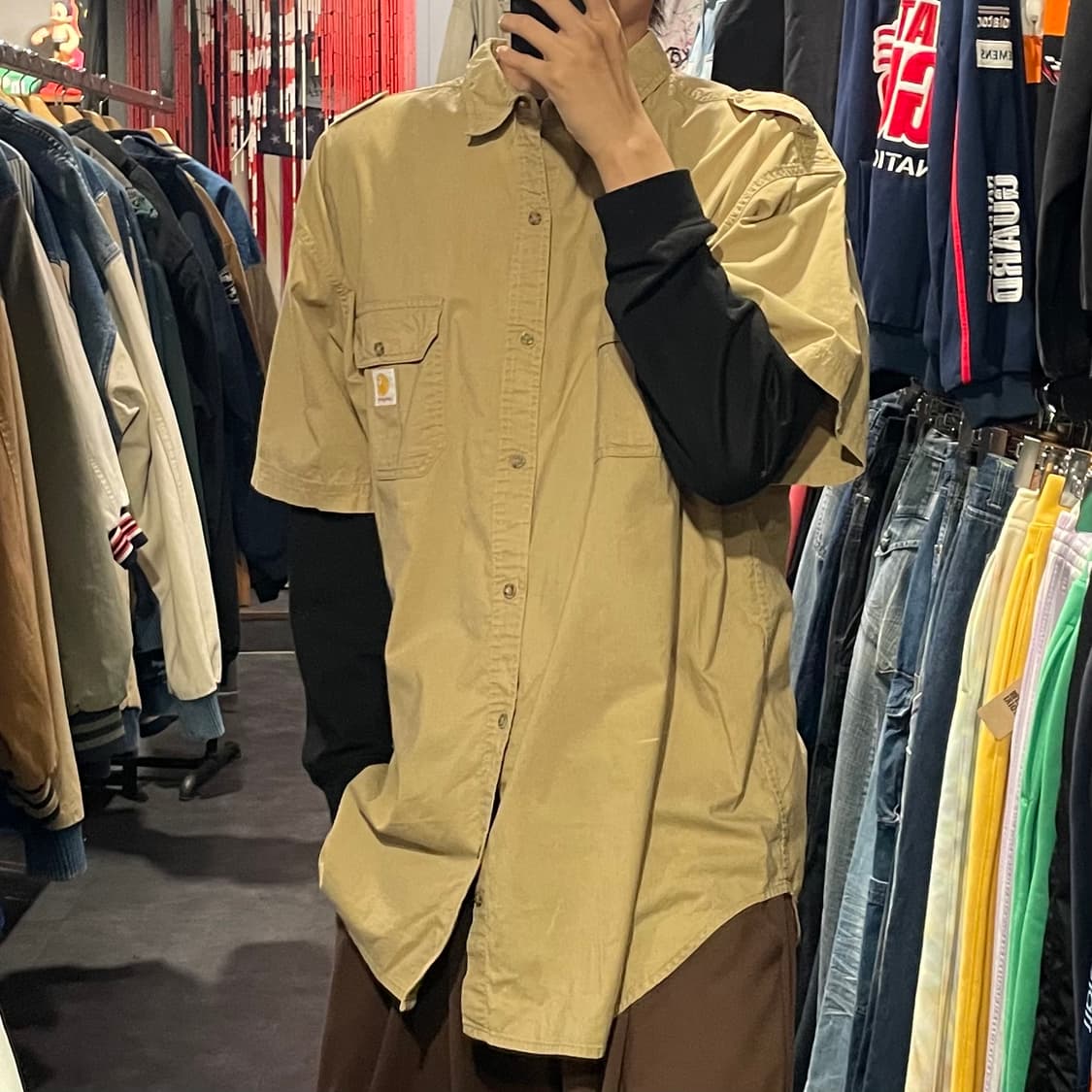 [IM] carhartt 칼하트 베이지 반팔셔츠 상품이미지4