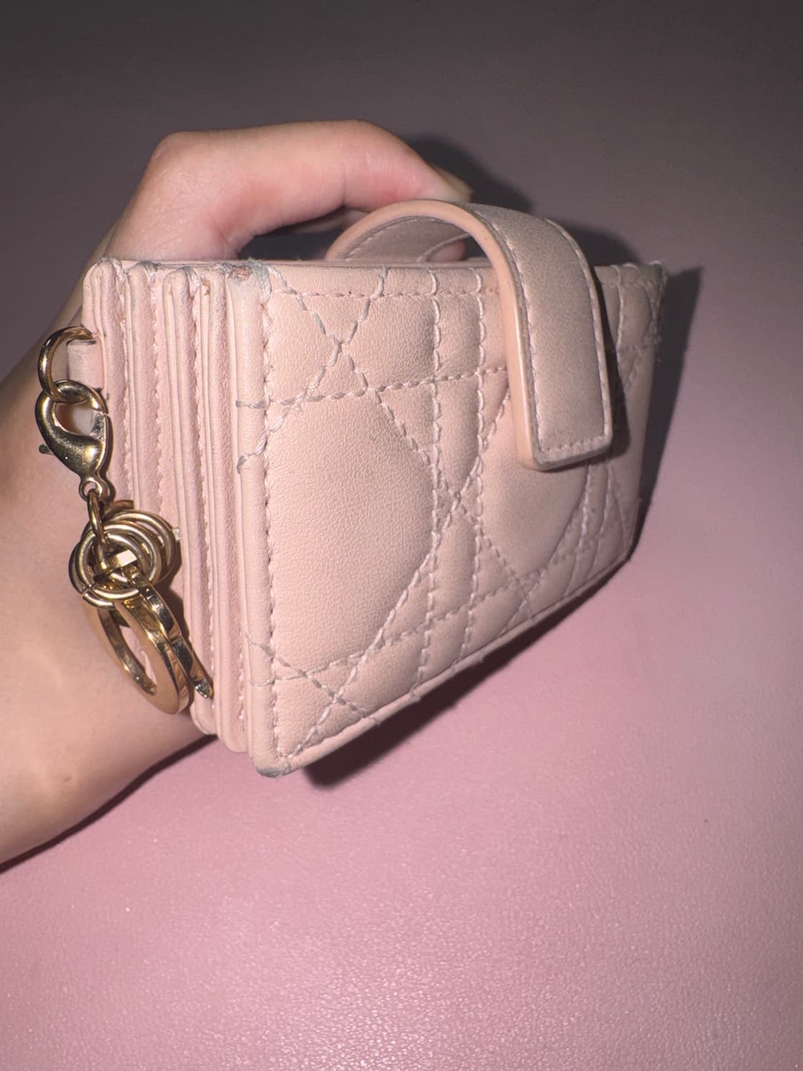디올 자스민 아코디언 카드지갑 파우더핑크 상품이미지7