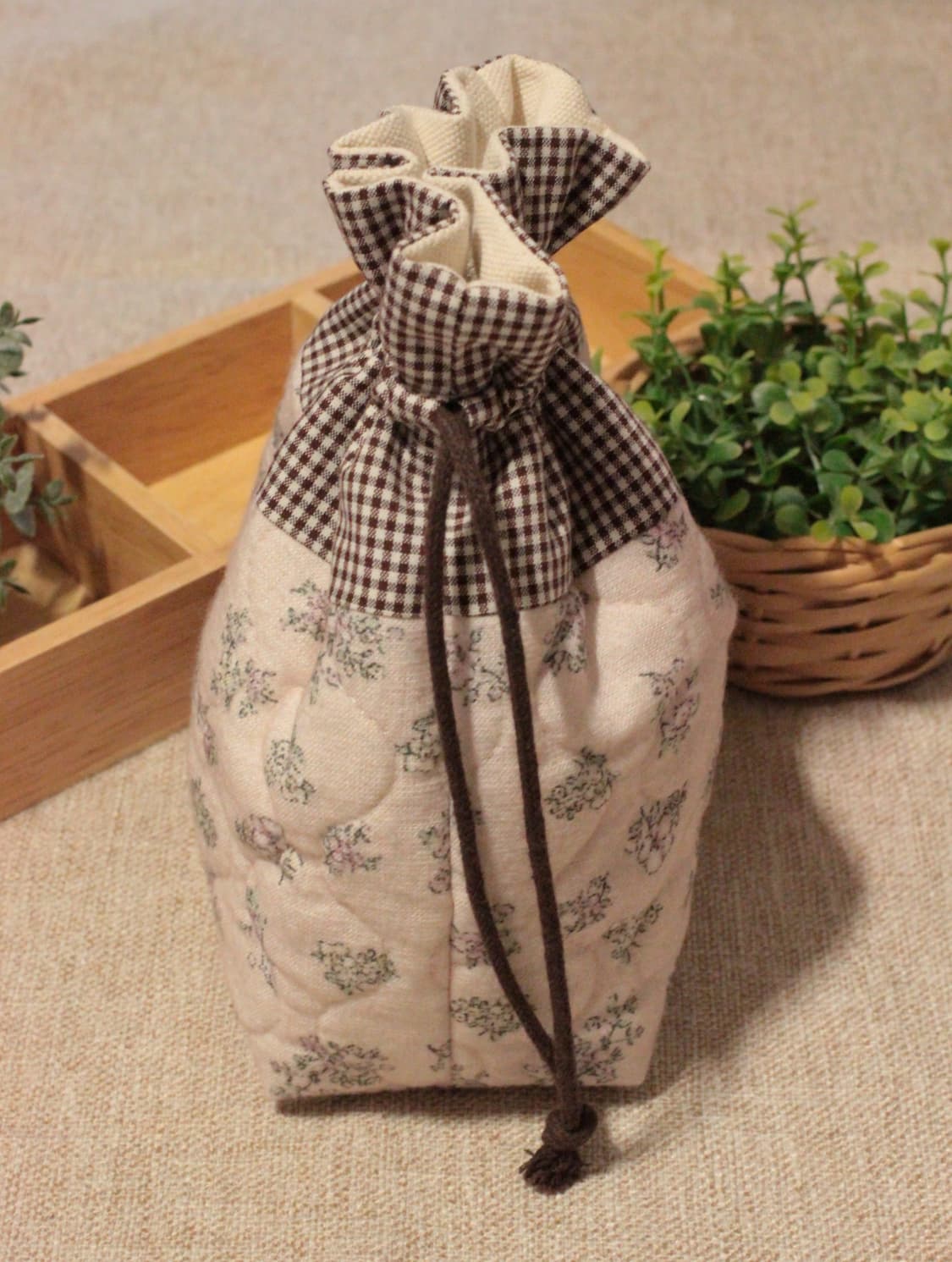 핸드메이드 퀼팅 스트링 파우치 상품이미지5