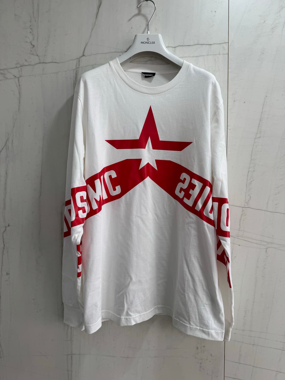 DIESEL 프린트 롱슬리브 티셔츠 상품이미지1