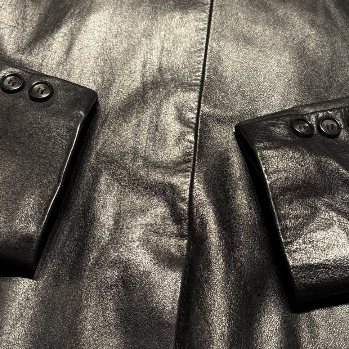 빈티지 카우레더 카 코트 XL 소가죽 자켓 상품이미지6