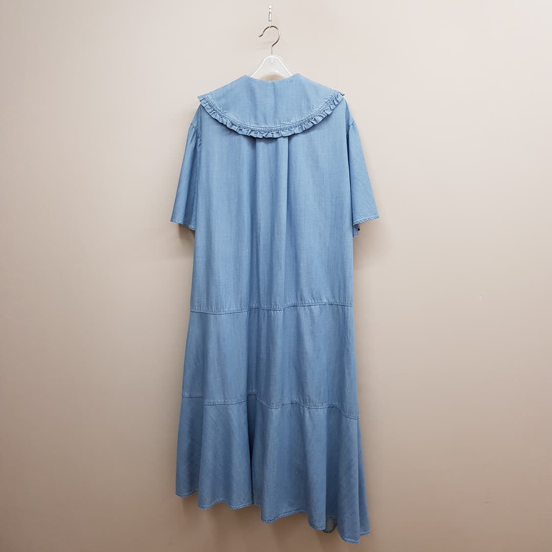 한섬 시스템 2021 언밸런스 카라 데님 롱 원피스 82-94-160 상품이미지6