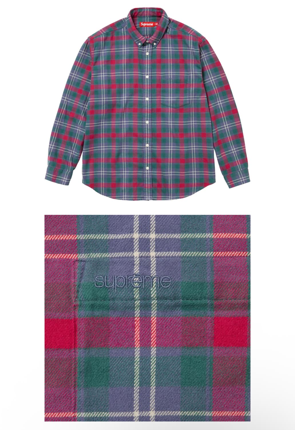 supreme Plaid Flannel Shirt 상품이미지5