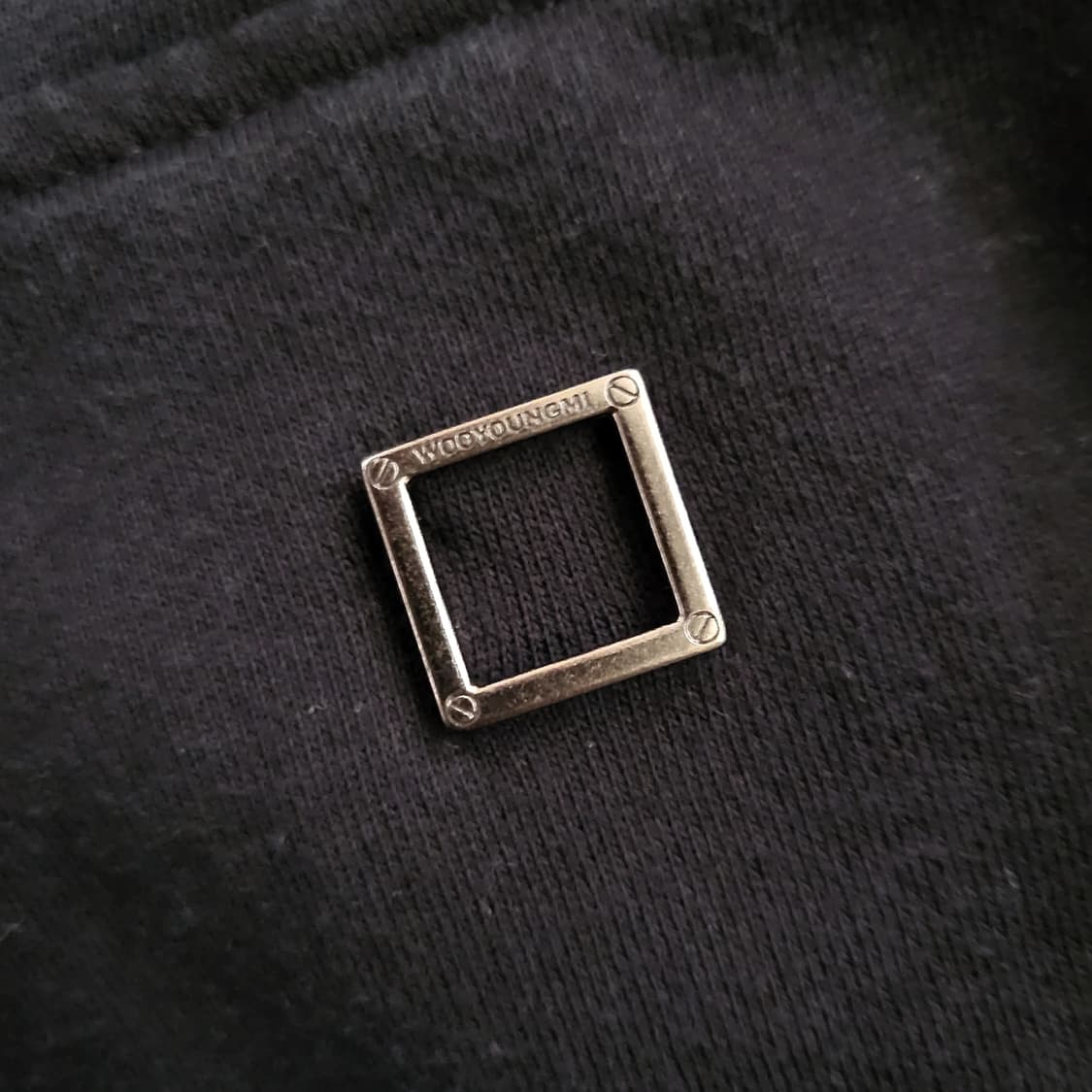 24SS 우영미 젤리피쉬 백로고 후드티 50사이즈 블랙 상품이미지5