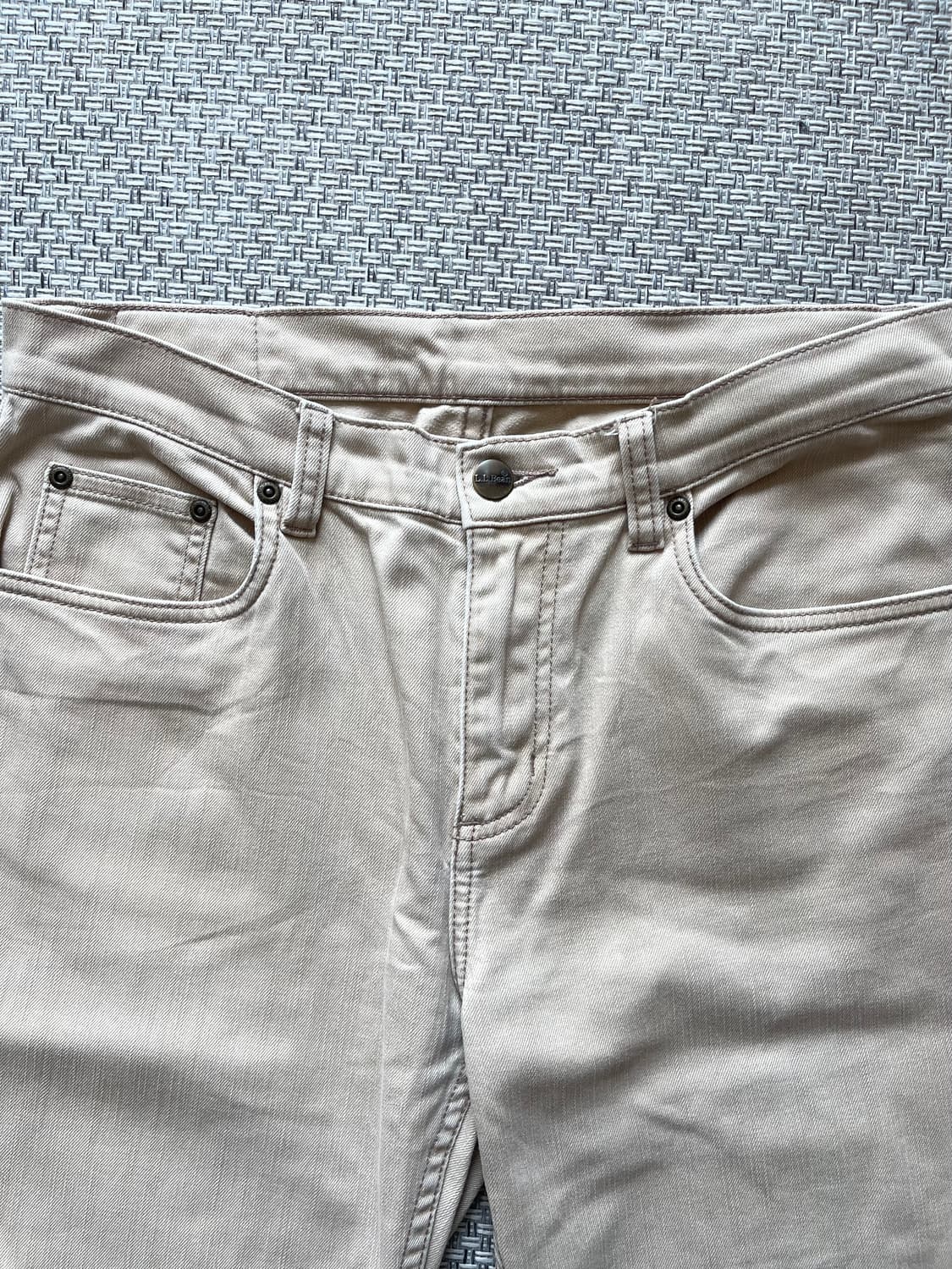 L.L.BEAN 세미 와이드핏 화이트 데님 팬츠 상품이미지2