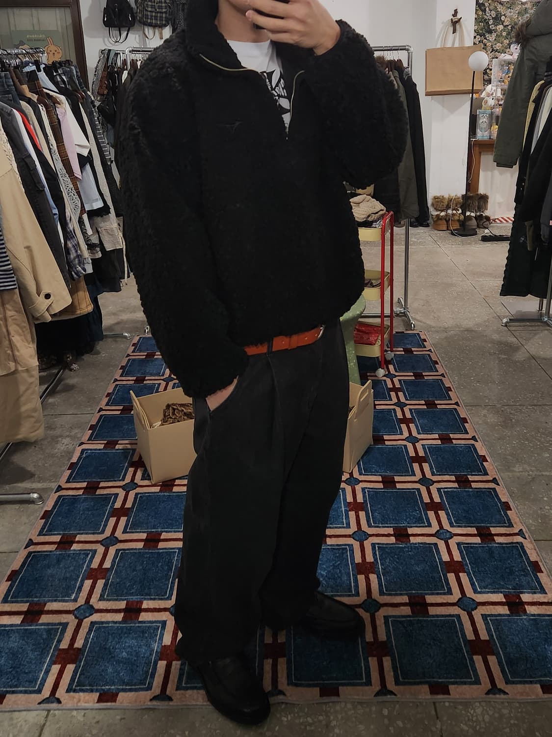 미즈노 x 에스티유 플리스 하프 집업 (M) 상품이미지1