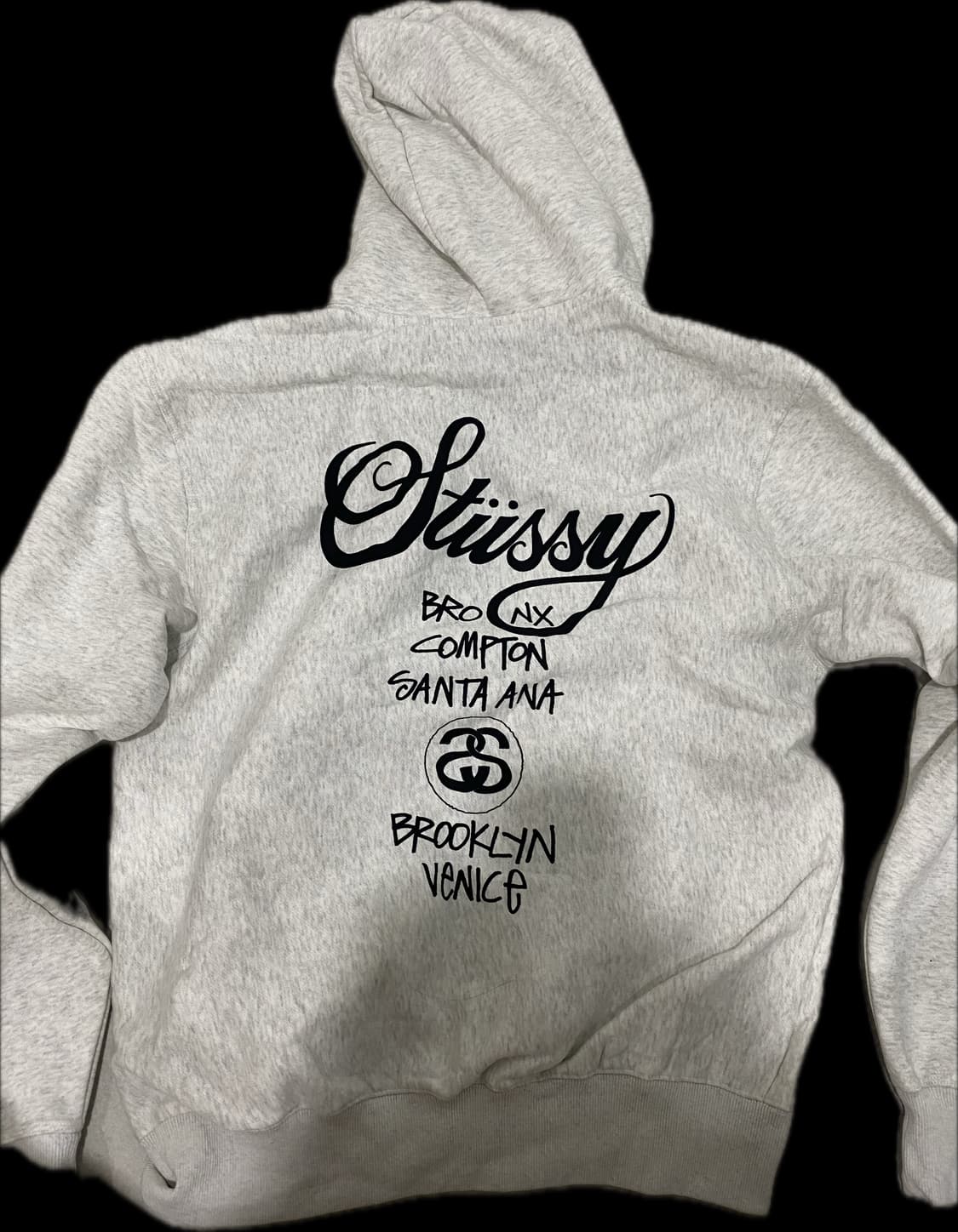 Stussy World Tour Zip Hoodie Ash Heather 상품이미지2