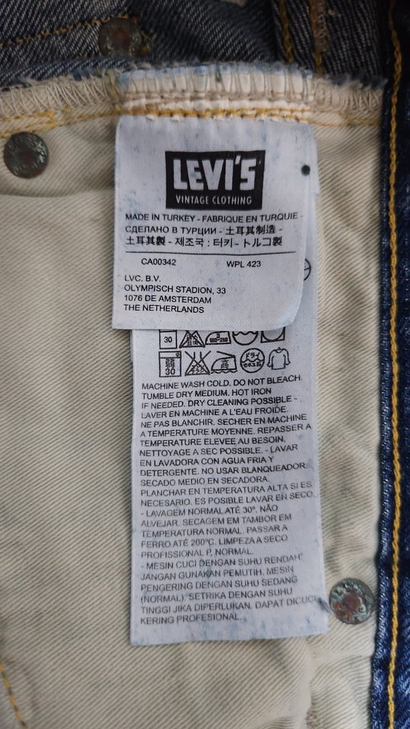 리바이스 LVC 1933 501 메트로폴리스 29X32 상품이미지9